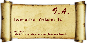 Ivancsics Antonella névjegykártya