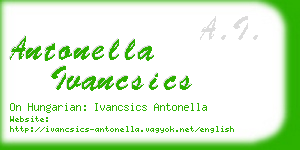 antonella ivancsics business card